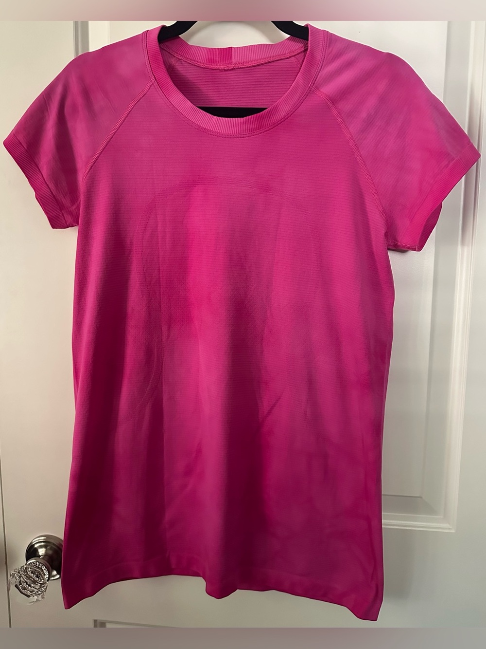 Lululemon Swiftly Tech Short Sleeve Shirt Womens 10 Pink Marble Tie Dye